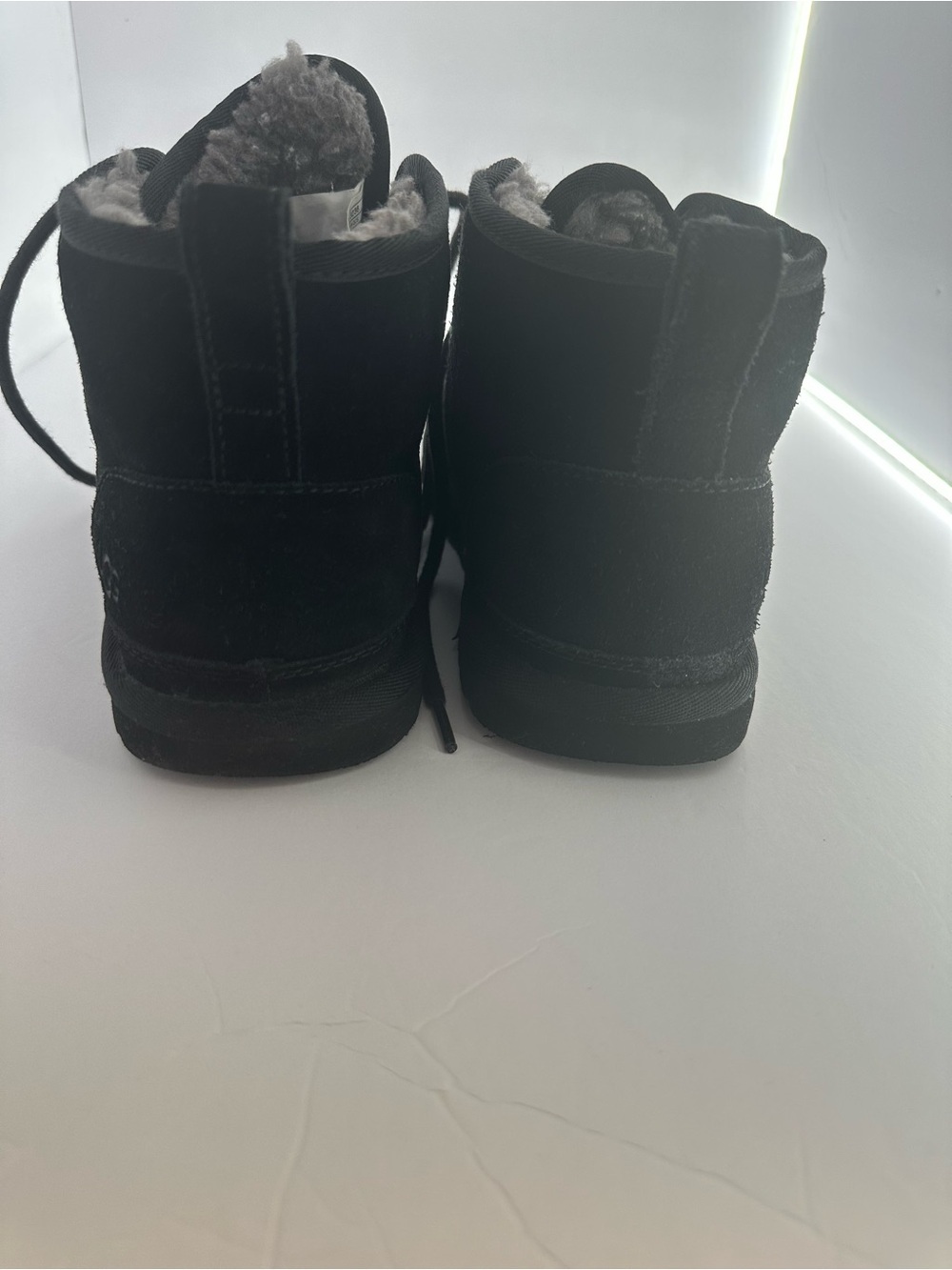 Black suede mini boots 🖤 cozy winter essential | worn - Size 8 - Picture 5 of 16